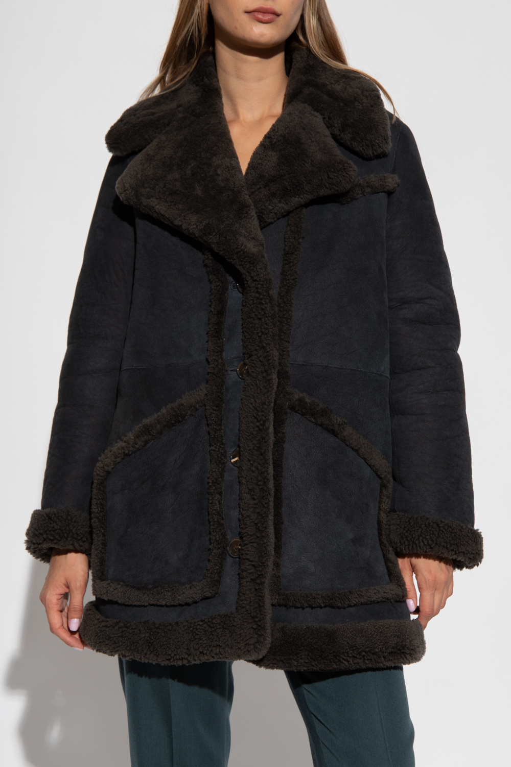 Green ‘Laury’ shearling coat Zadig & Voltaire Vitkac GB